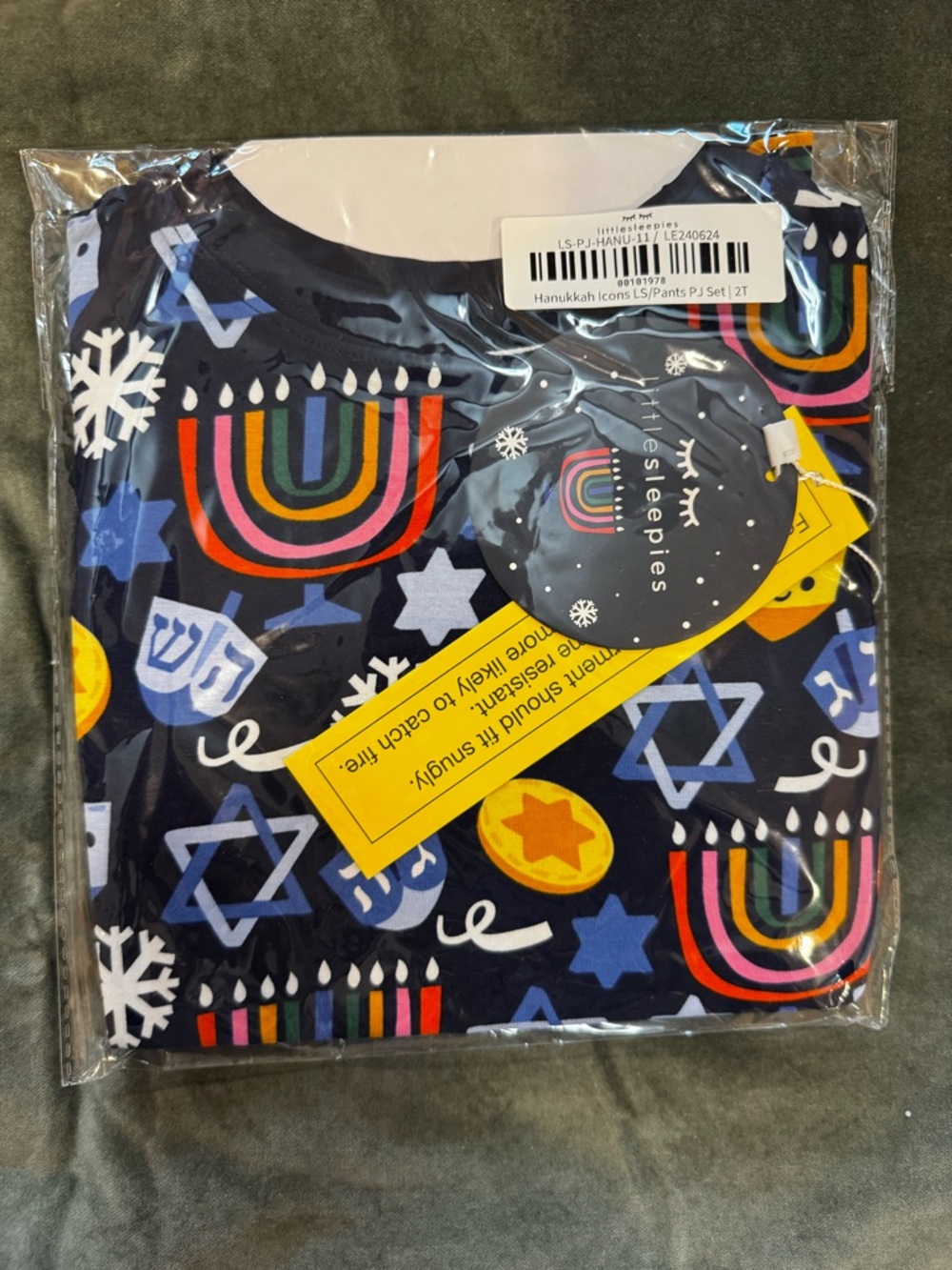 Little Sleepies Hanukkah Pajama Set-New